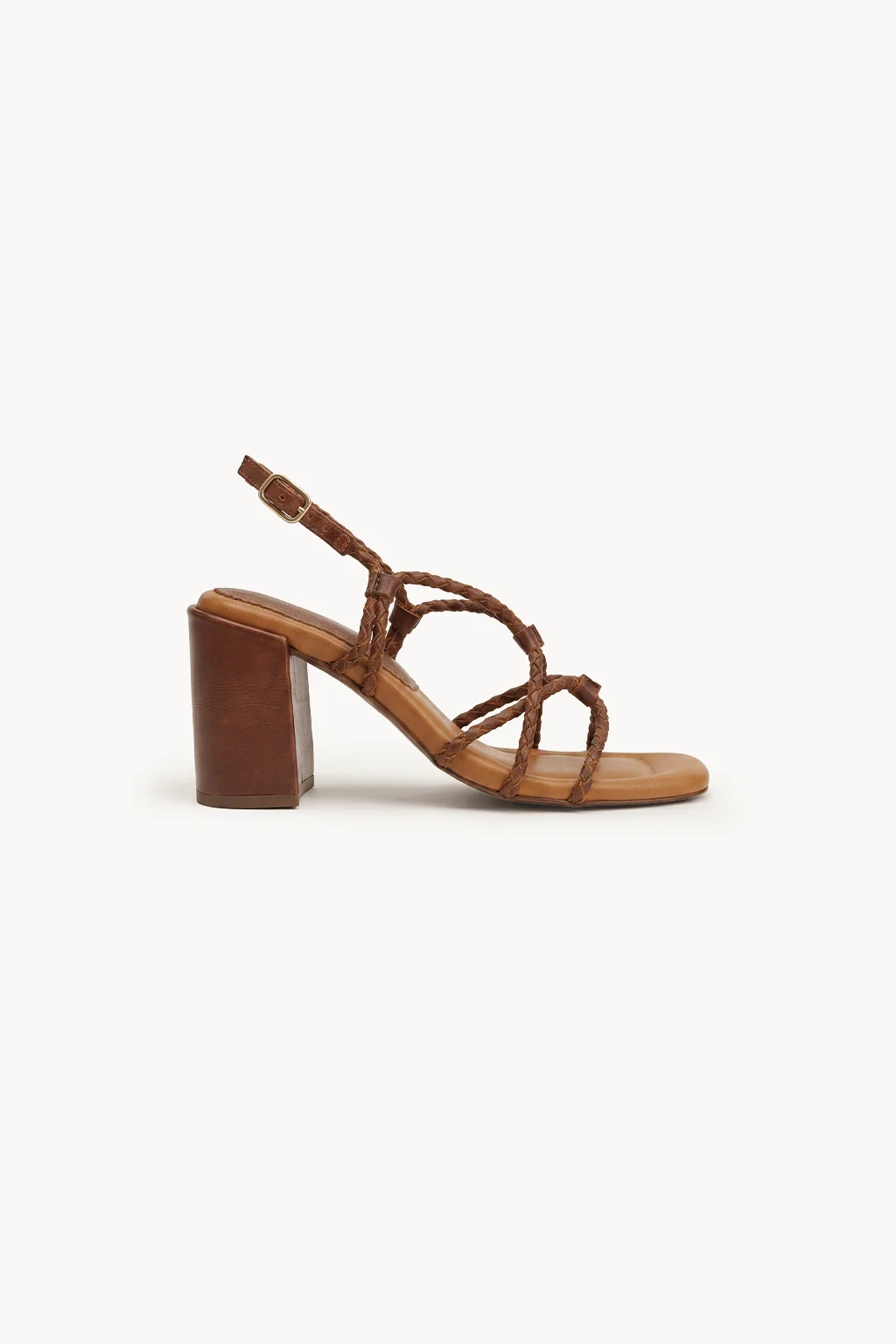 Luna Venezia Block Heel, Tan — 03 side profile