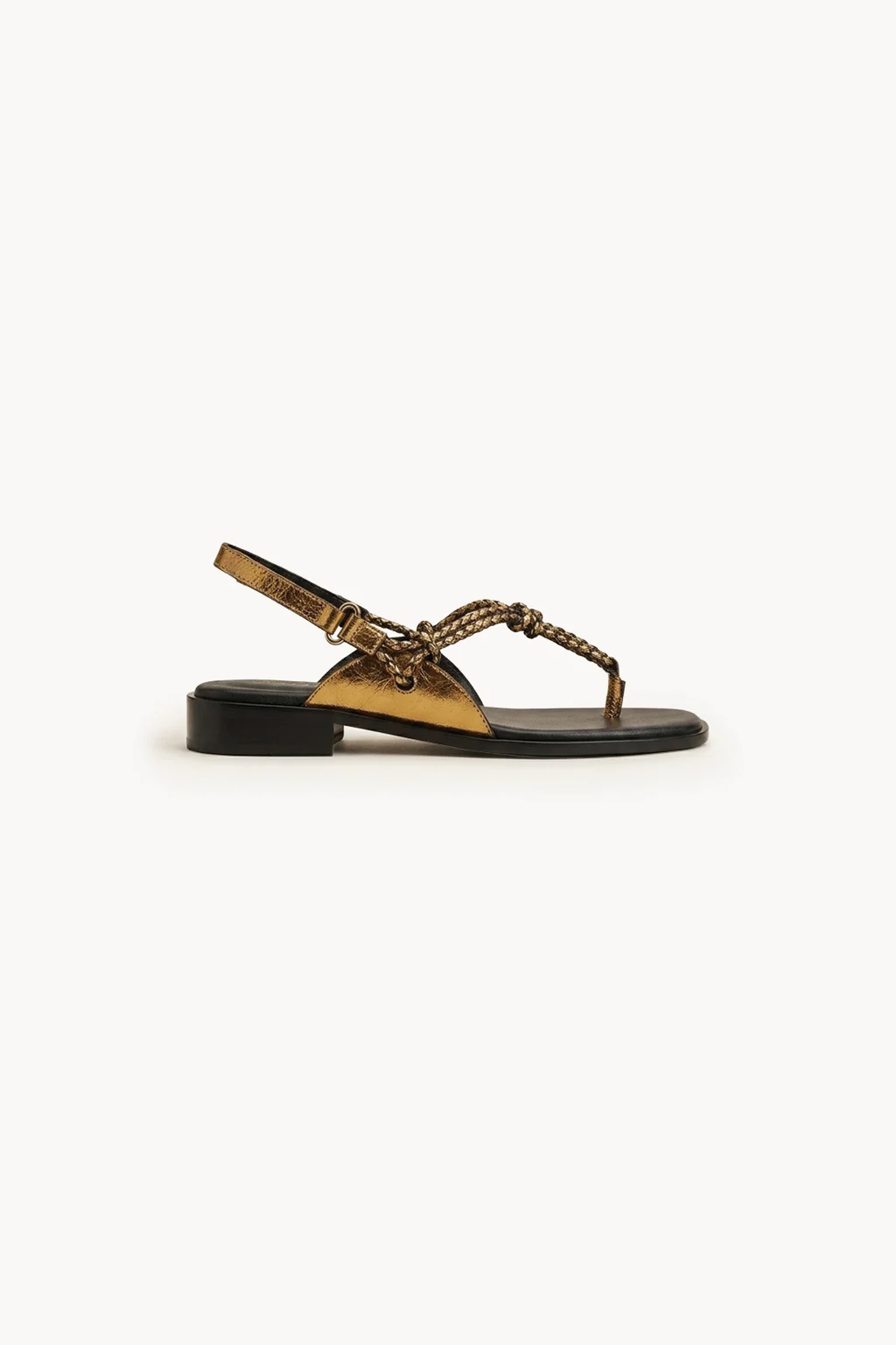 Venezia Catena Sandal, Gold — 03 side profile