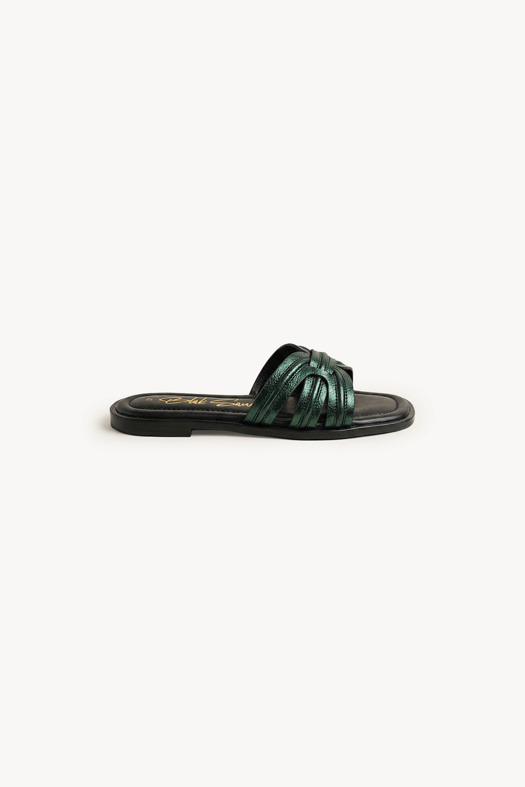 Aurea Noir Slide, Green — 01 side profile