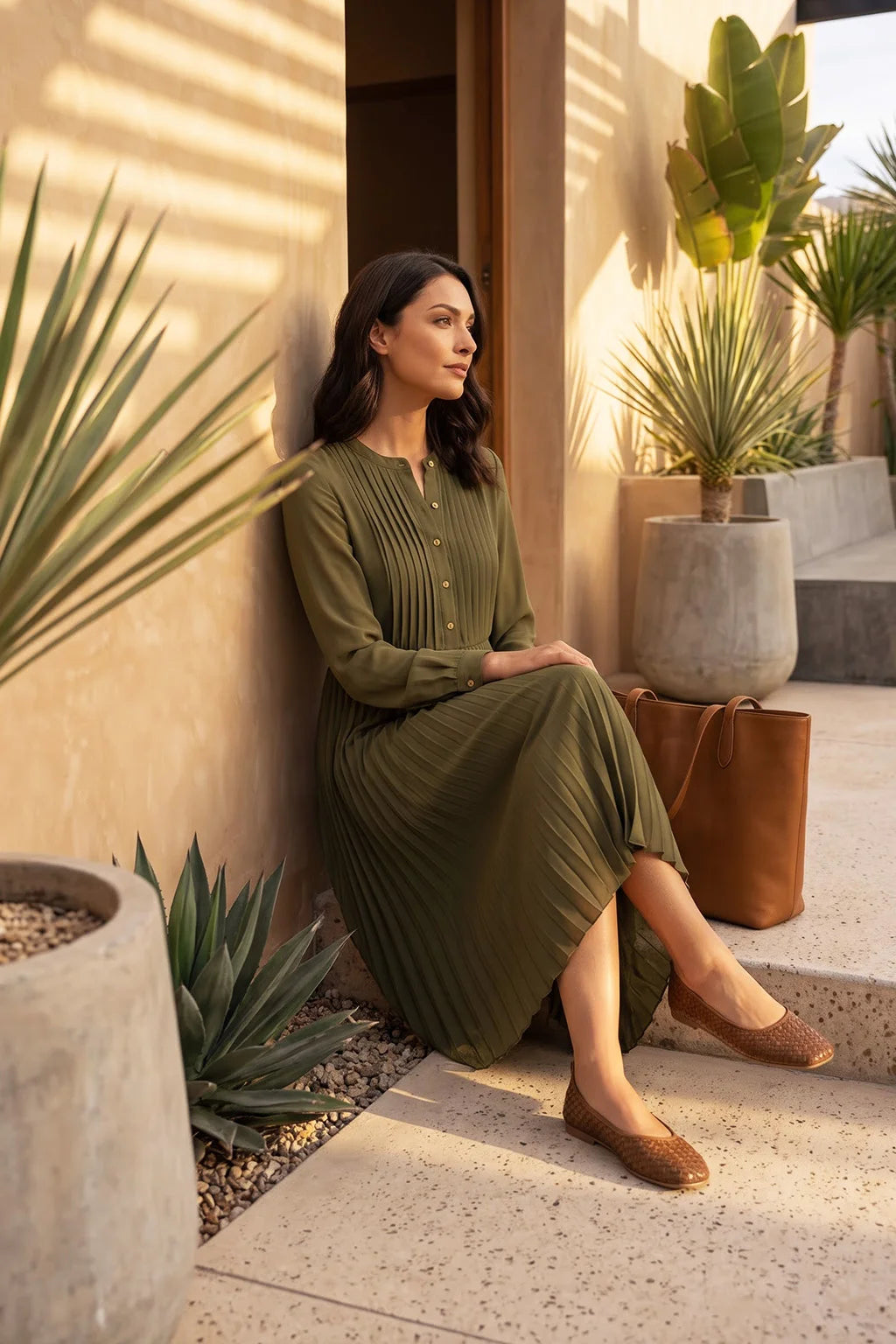Verde Esmeralda Ballerina, Brown — 07 on model