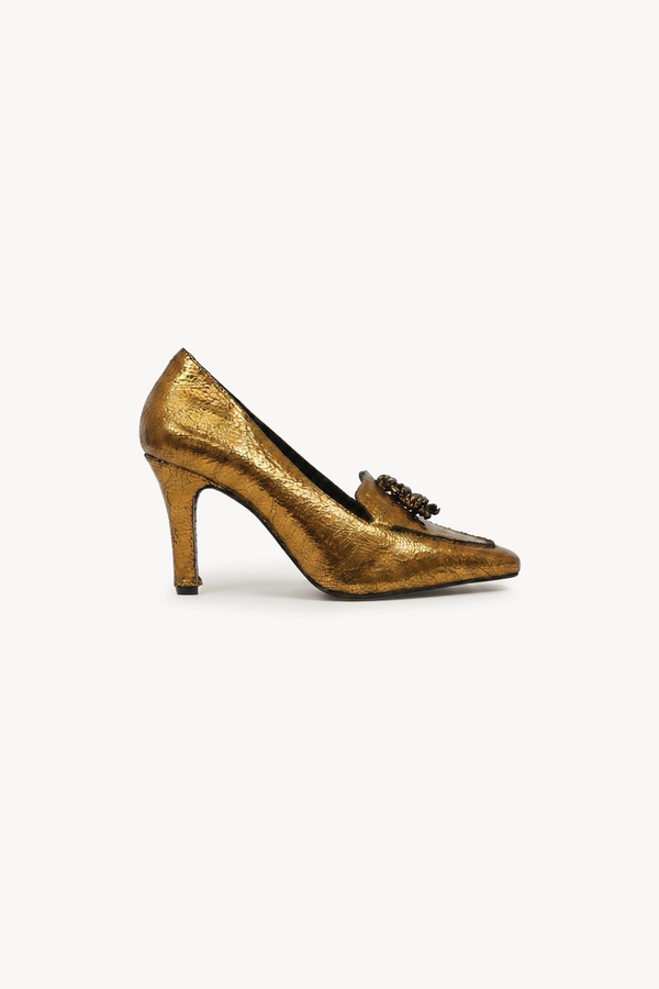 Aurelia Metallic Pump Heel