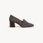 Toledo Suede Loafer Heel – Grey, right
