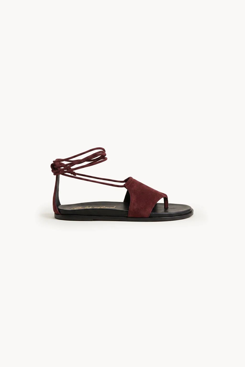 Torino Eleganza Wrap Sandal, Maroon — 03 side profile