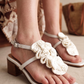 Cala Knotted Sandal – White