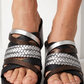 Soraya Woven Strap Mule – Multi, on model