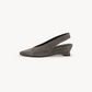 Solera Suede Wedge Slingback – Grey, left