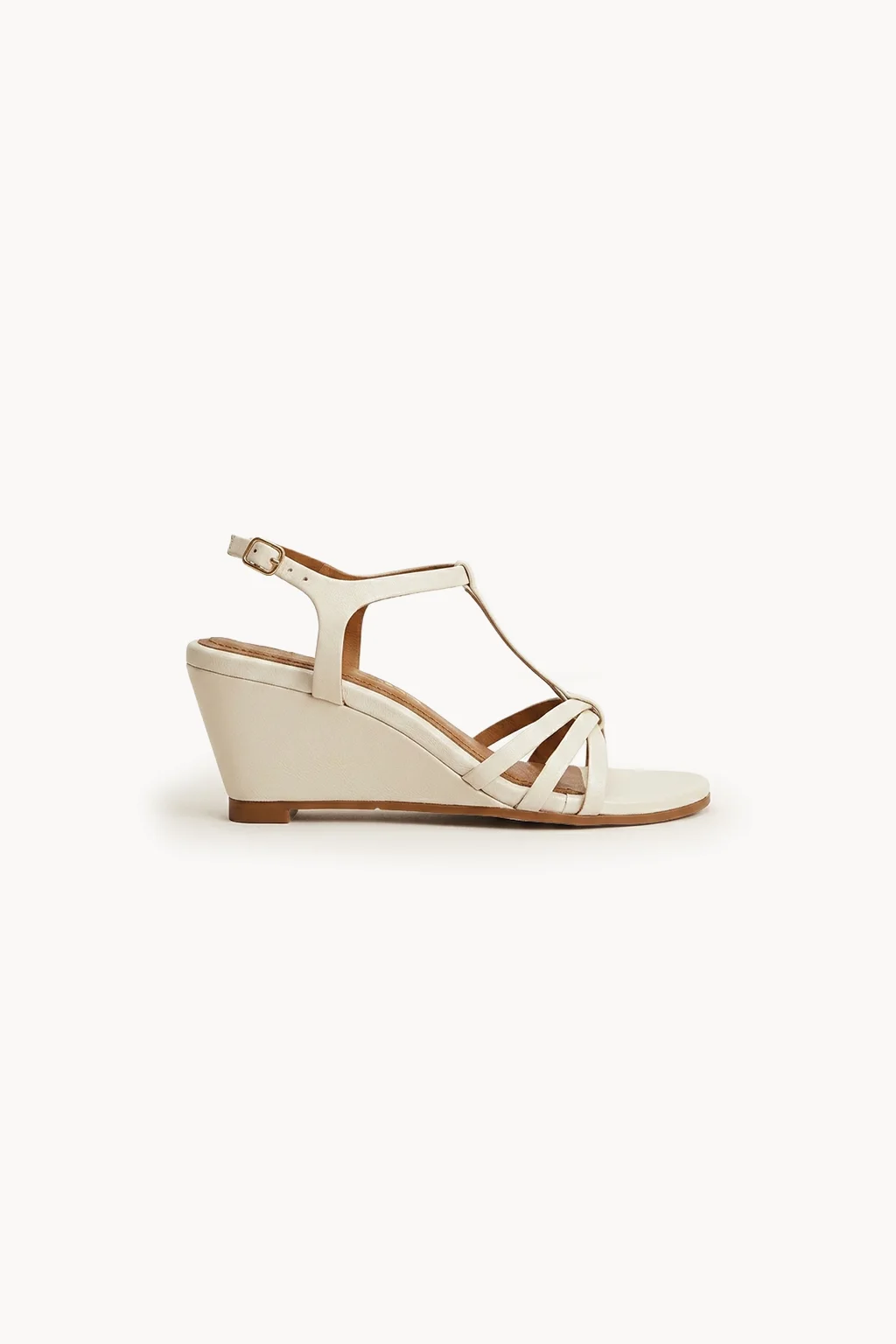 Luna Dorada Wedge, Off White — 03 side profile