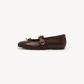 Córdoba Mary Jane Ballerina – Dark Brown, left