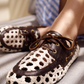 Maelia Woven Moccasin – on model, detail