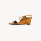 Candela Burnished Gold Heel – Bronze, left