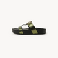 Verdea Noir-Structured Comfort Sandals