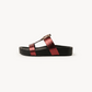 Verdea Noir-Structured Comfort Sandals