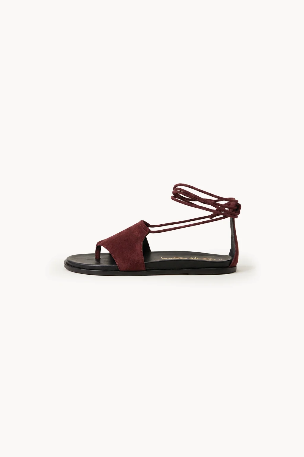 Torino Eleganza Wrap Sandal, Maroon — 04 side profile 2