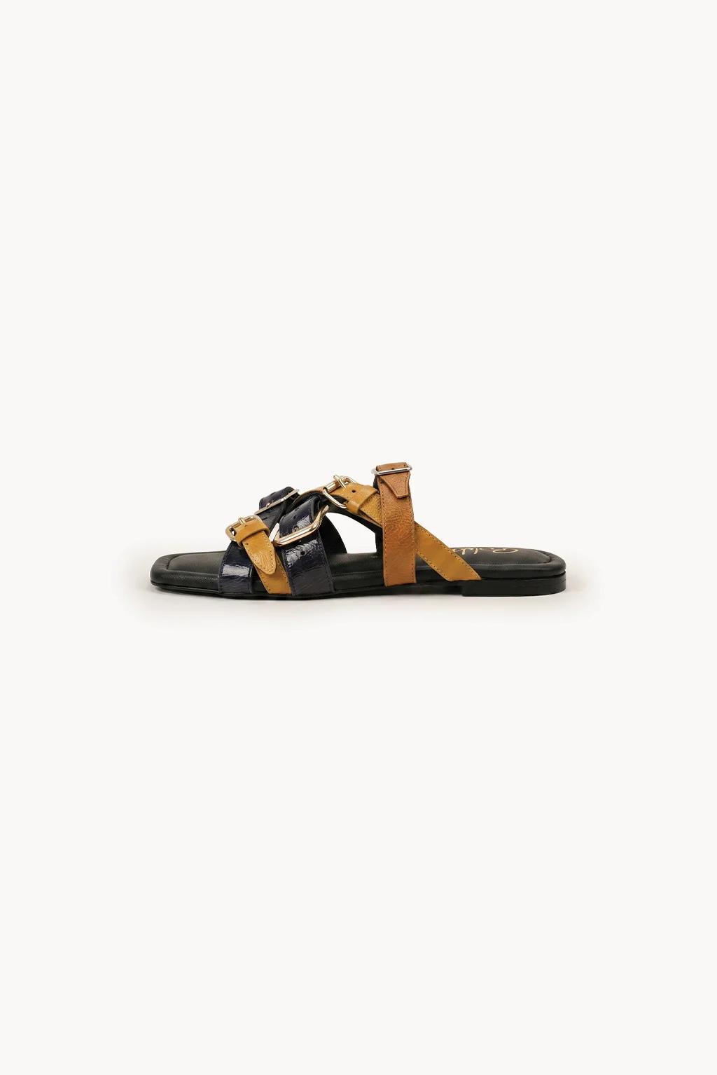 Velluto Riviera Slide, Yellow & Black — 04 side profile 2