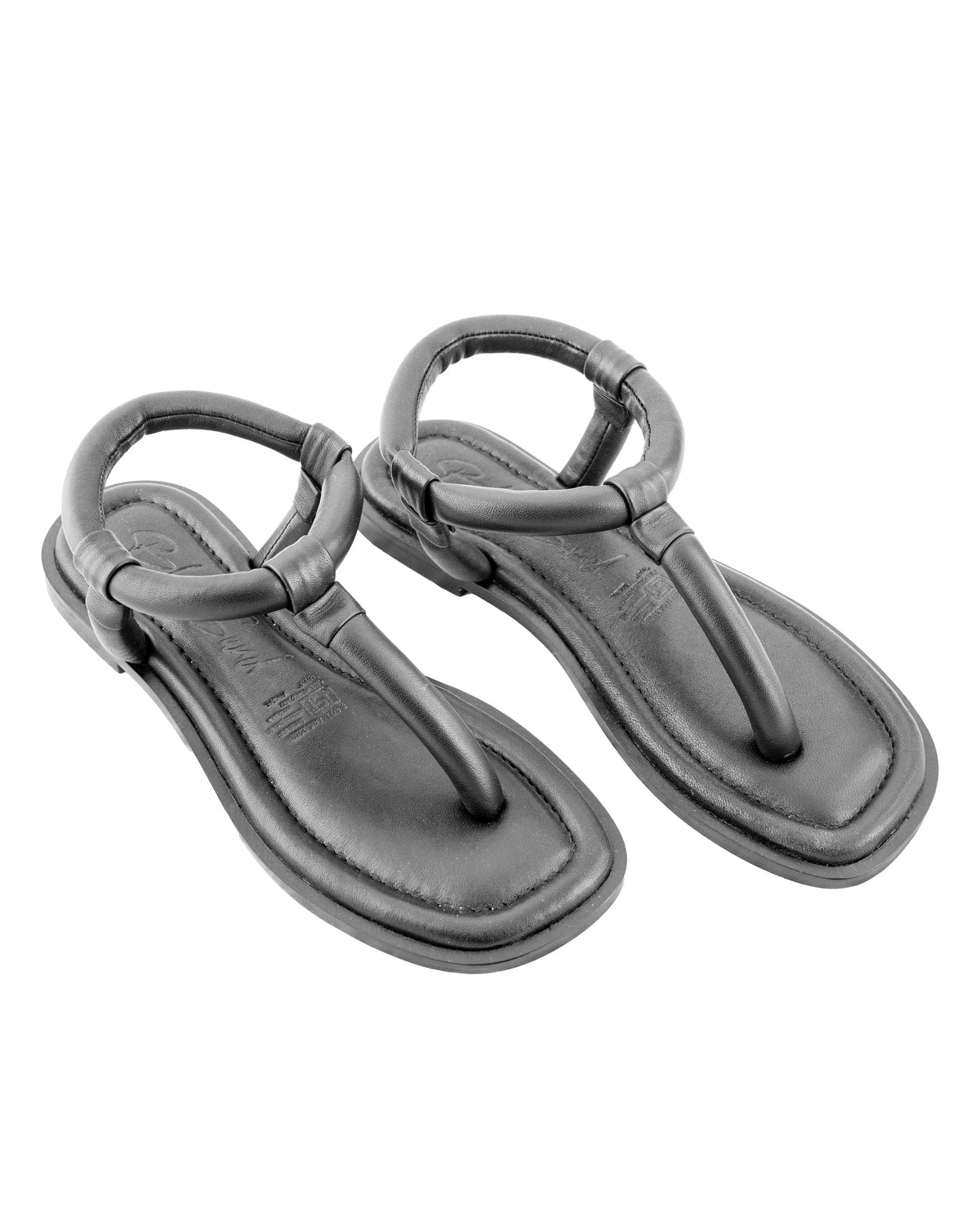 Yara – Y Strap Open Toed Sandals, Black — 02 detail