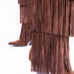 NoirCascasde – Three Layer Fringe Boots