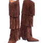 NoirCascasde – Three Layer Fringe Boots