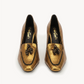 Aurelia Metallic Pump Heel – Ruggine Gold, front