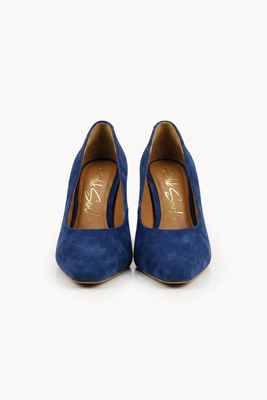 Verona Blu Suede Heel, Blue — 01 pair