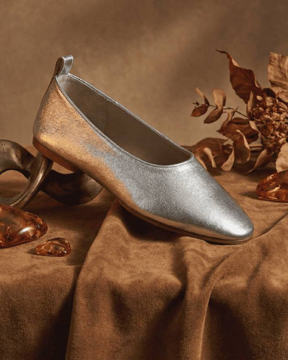 Argent – Ballet Flats
