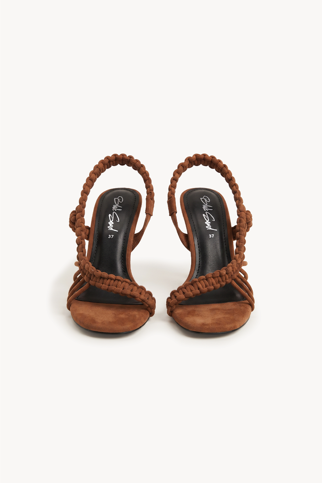 Trenzada Cognac Woven Heel, Tobacco — 01 pair