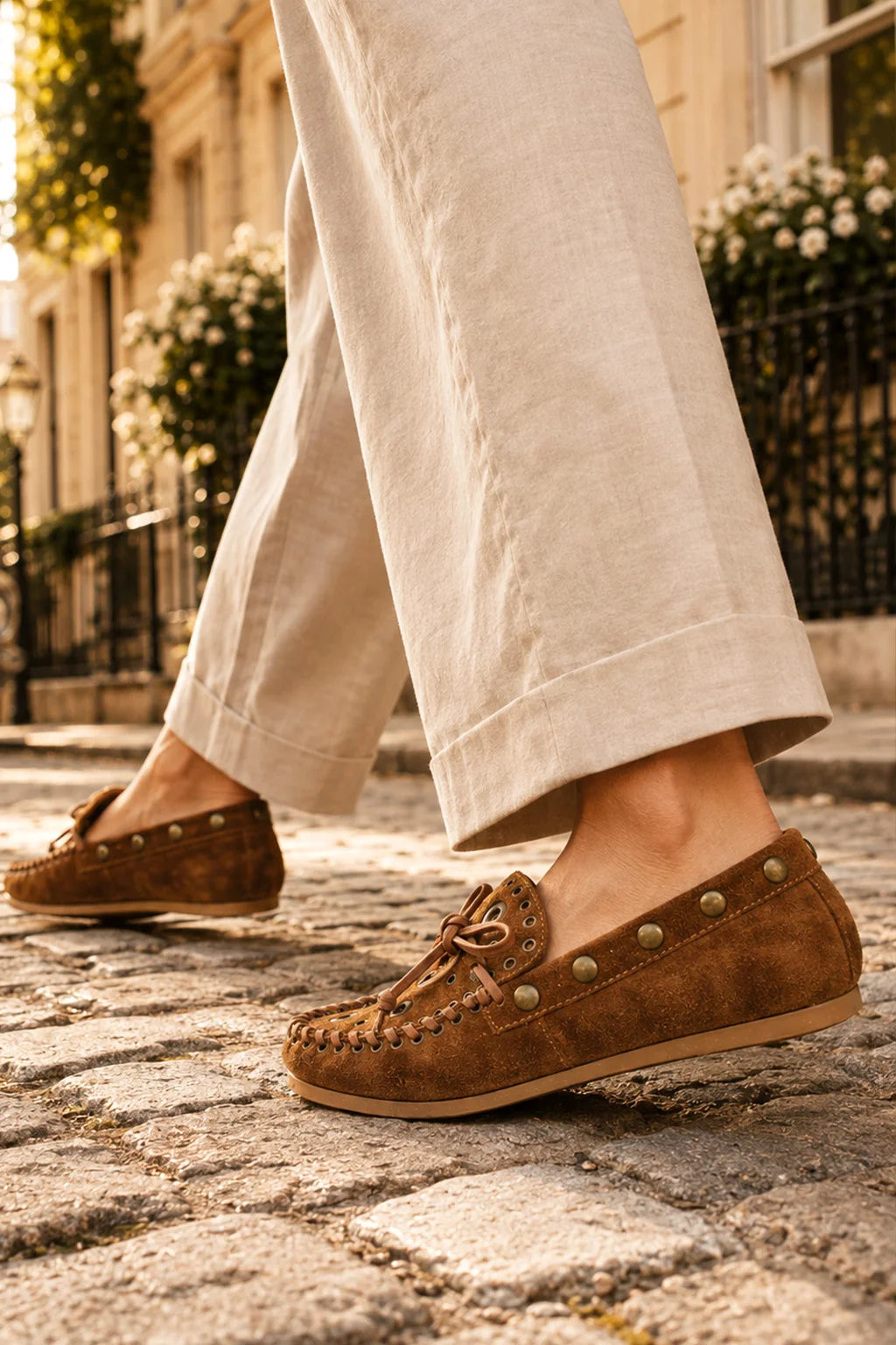 Mocasin Artesano, Brown — 06 on the foot
