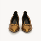 Dorada Pointed Pump Heel – Gold, front