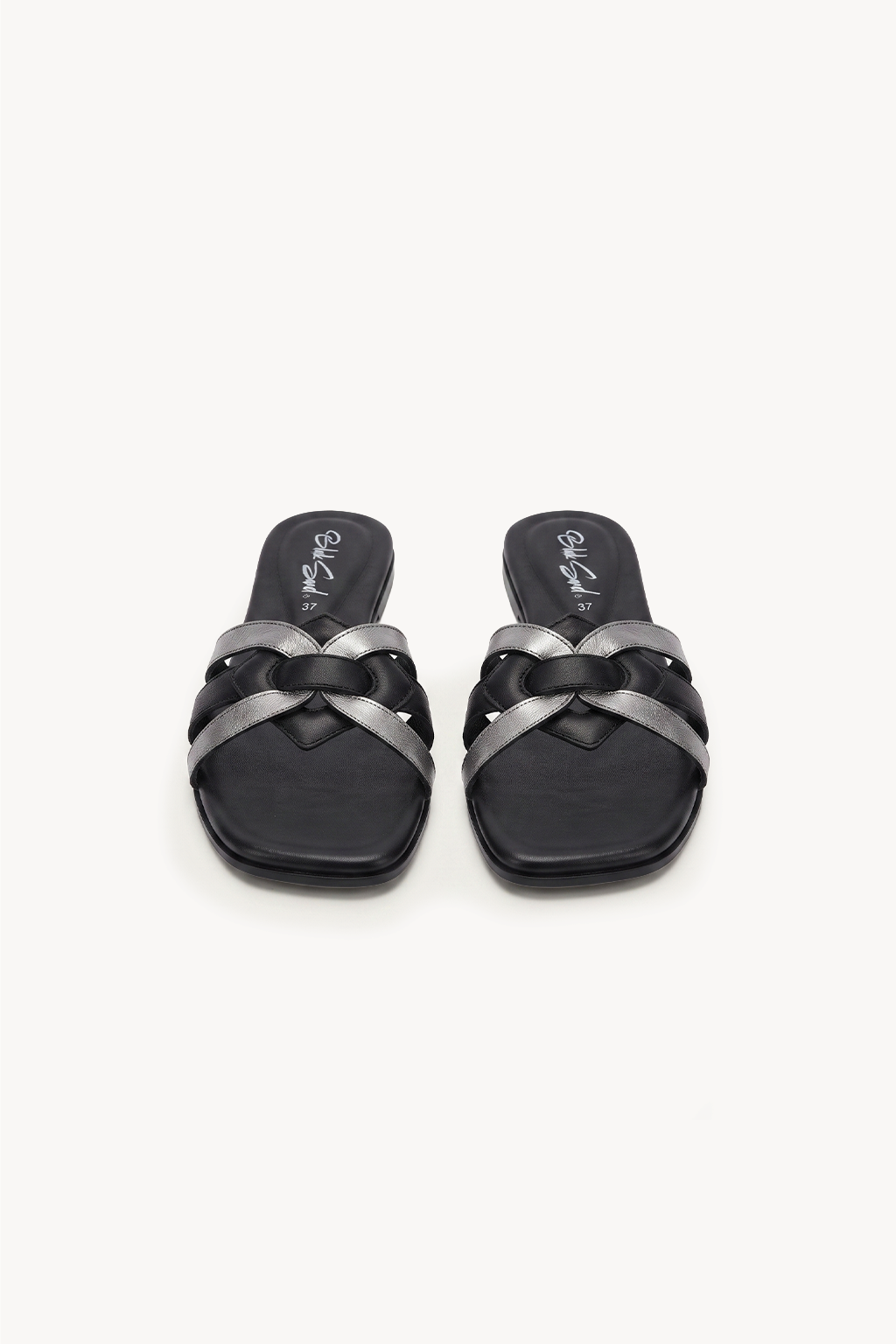 Nácar Contrast Crossover Flat, Black & Silver — 01 pair