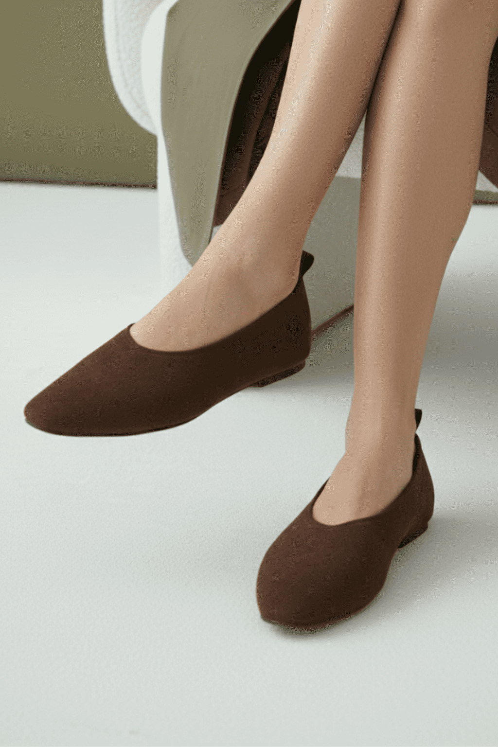 Argent – Ballet Flats, Maroon — 06 on the foot