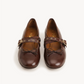 Córdoba Mary Jane Ballerina – Dark Brown, front