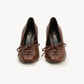 Belladonna Lace-Up Heel – Brown, front