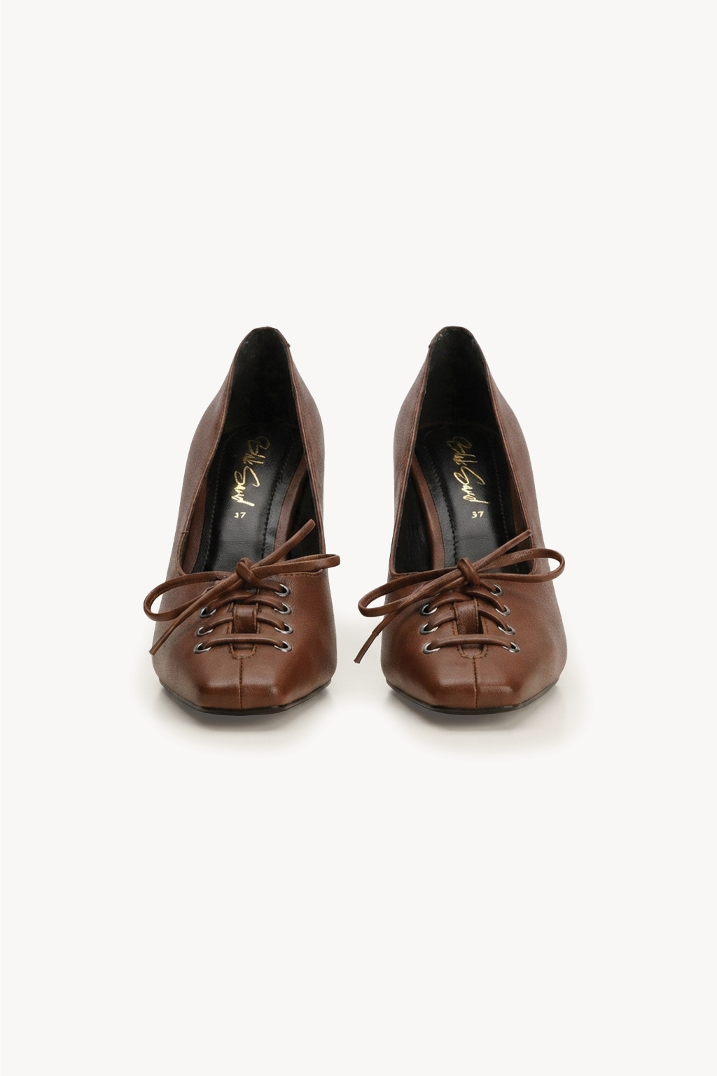 Belladonna Lace-Up Heel, Brown — 01 pair