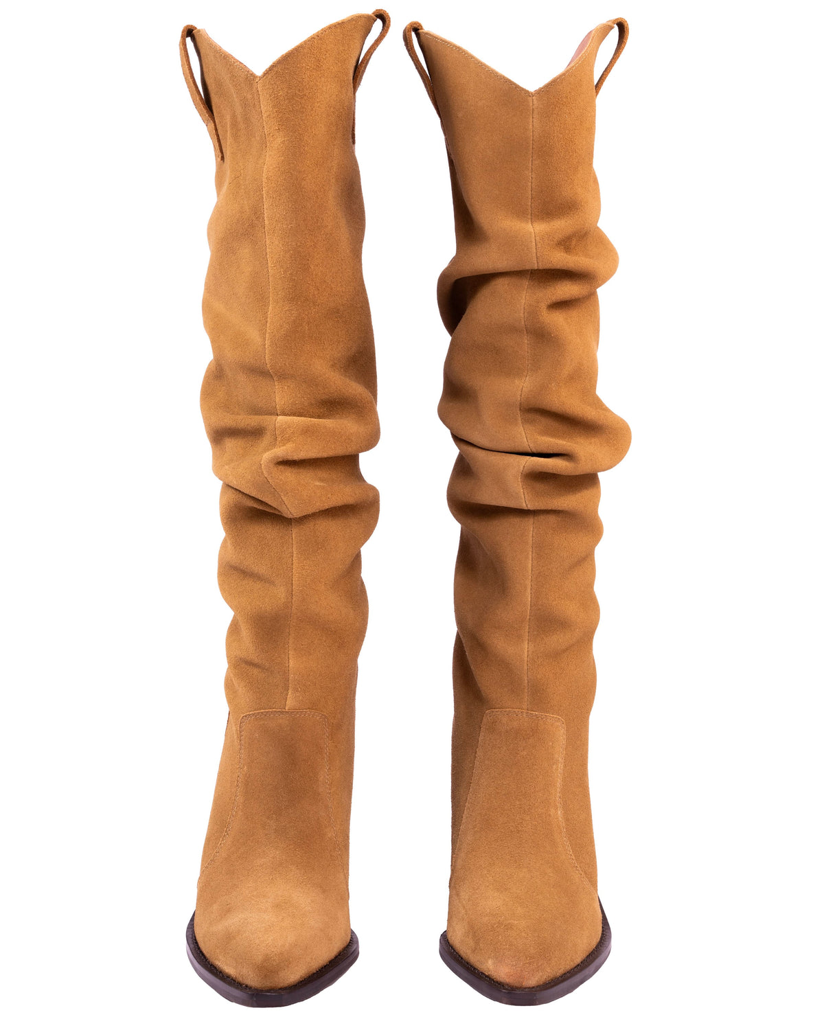 Sylvie – Slouch Tall Boots, Tobacco — 01 pair