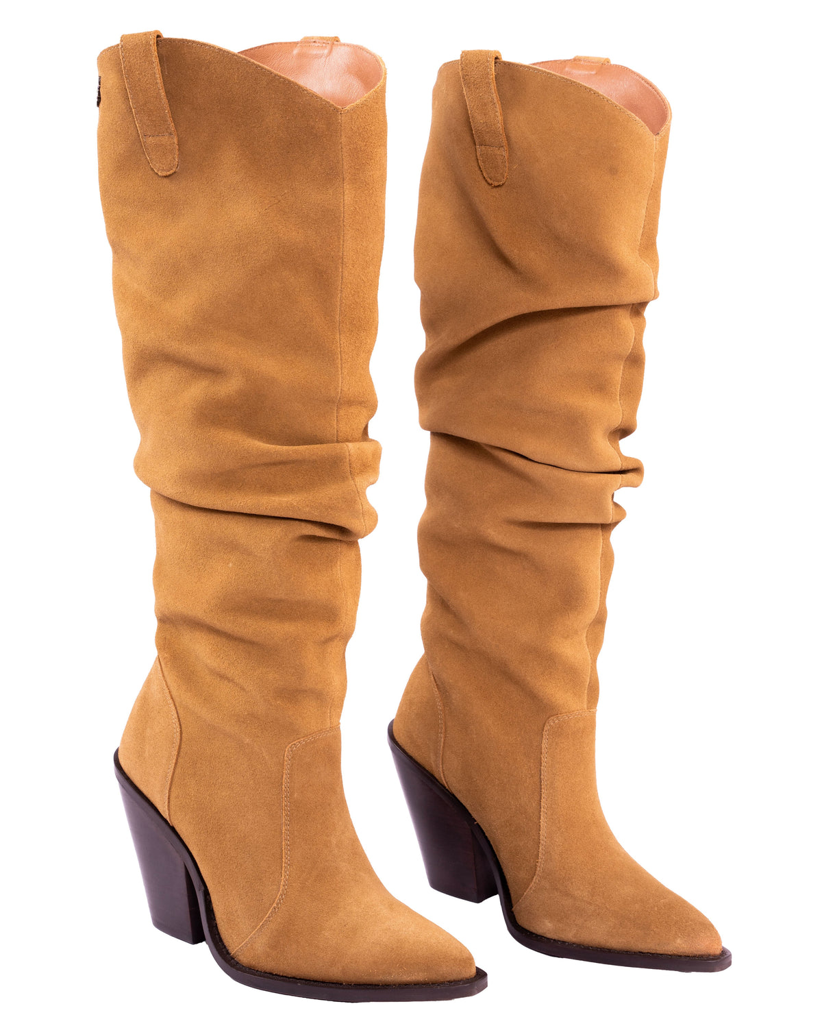 Sylvie – Slouch Tall Boots, Tobacco — 05 detail