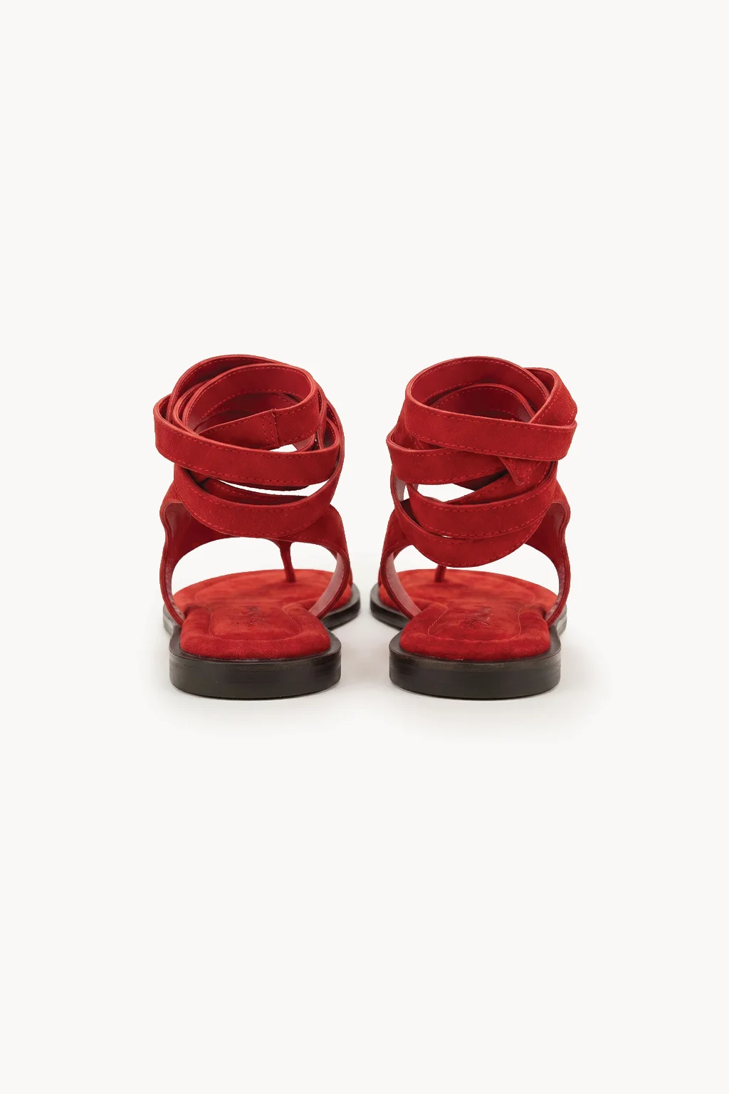 Lumeve – Minimal Wrap Thong Sandals, Red — 05 back