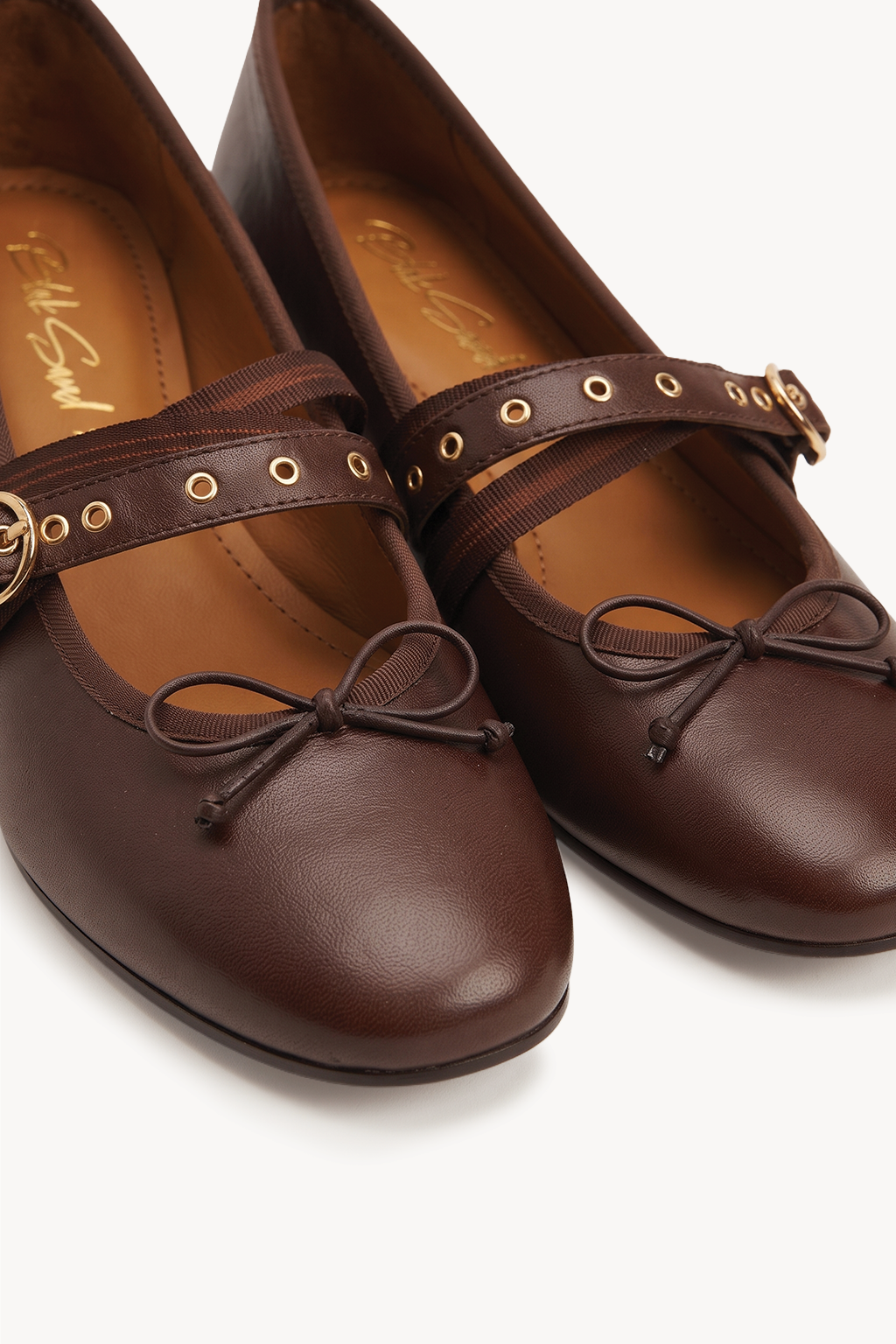 Córdoba Mary Jane Ballerina, Dark Brown — 02 close-up
