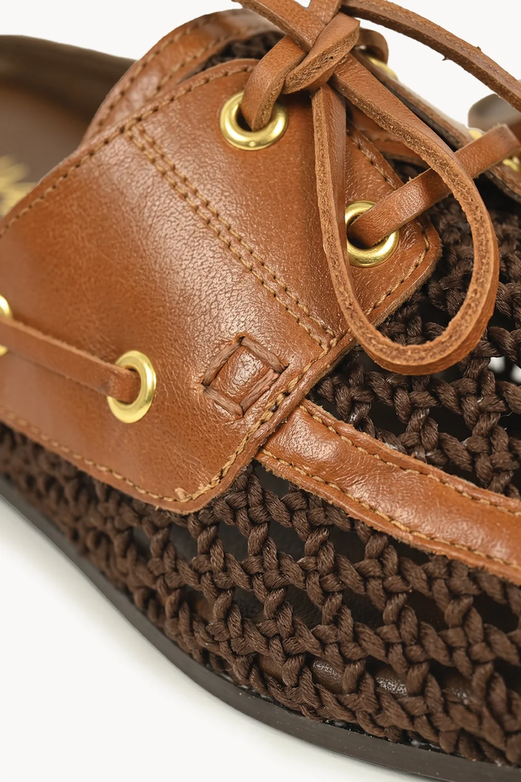Costa Trenzada Loafer, Tan & Brown — 02 close-up