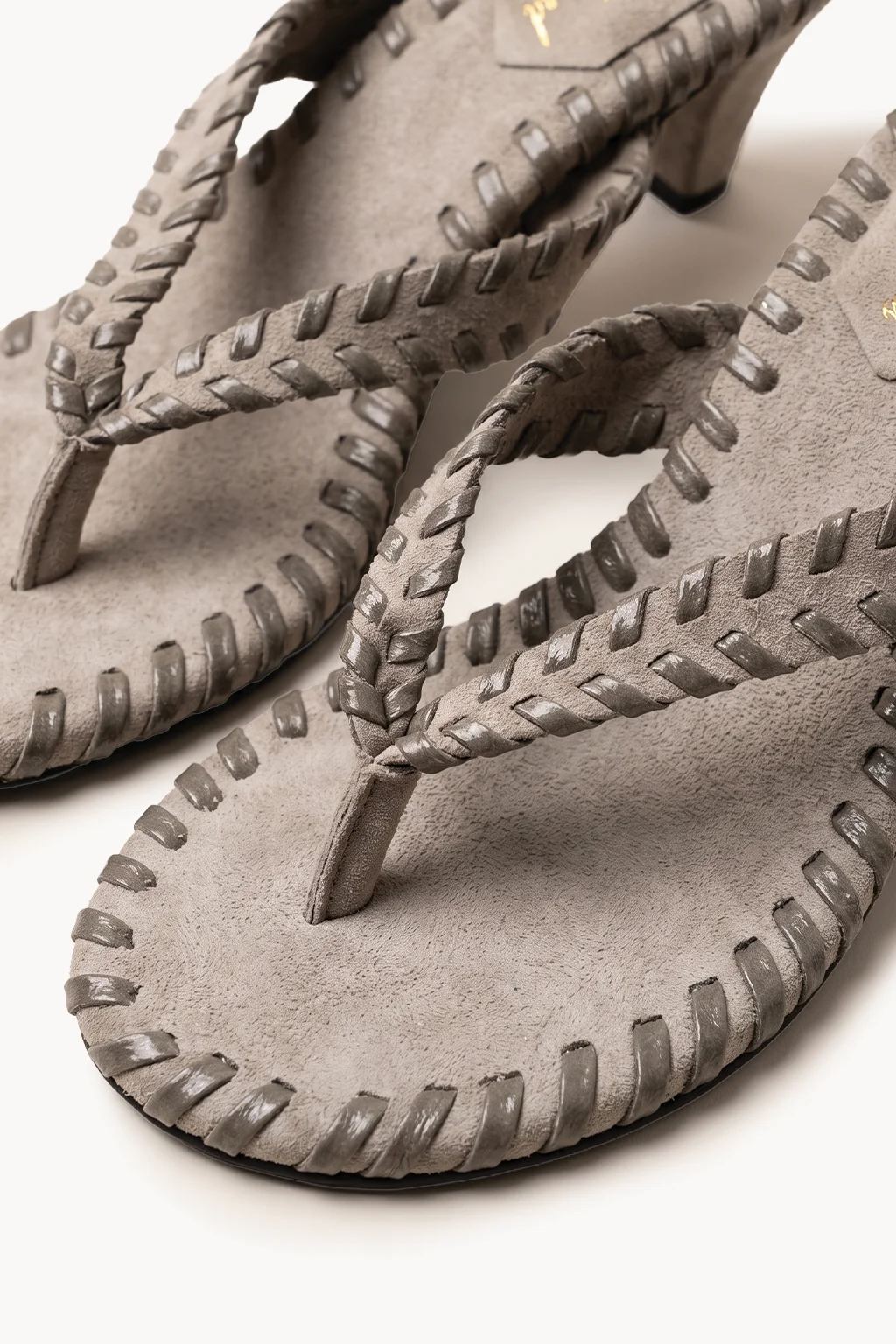 Arena Dorada Heel Sandal, Grey — 02 close-up