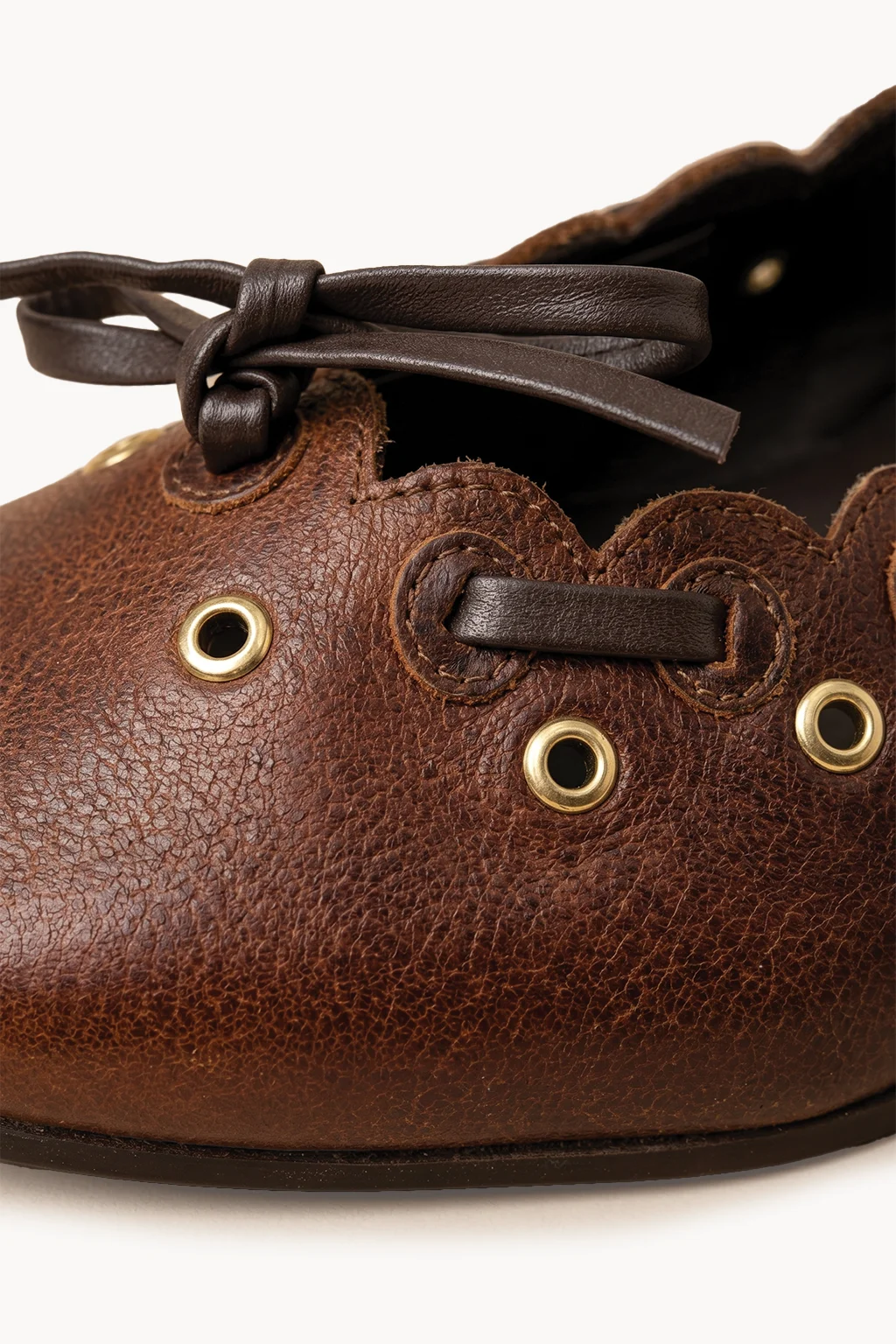Lusso Fiore Ballerina, Brown — 02 close-up