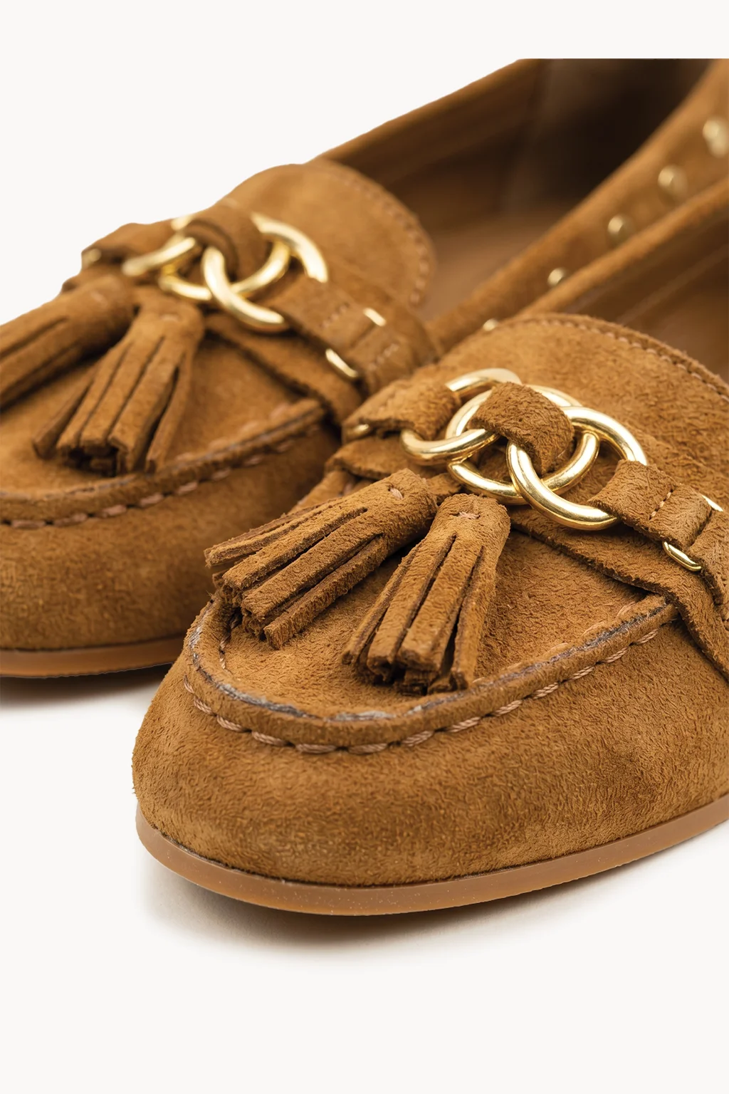 Intrecciato Aureo Loafer, Cognac — 02 close-up