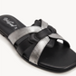 Nácar Contrast Crossover Flat – Black & Silver, close-up