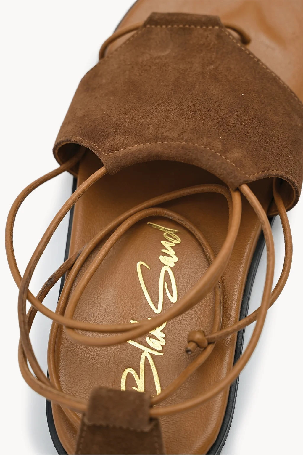 Torino Eleganza Wrap Sandal, Tan — 02 close-up
