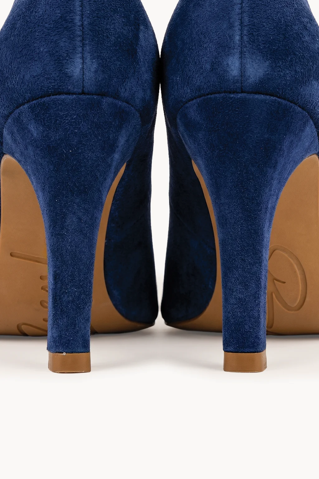 Verona Blu Suede Heel, Blue — 02 close-up