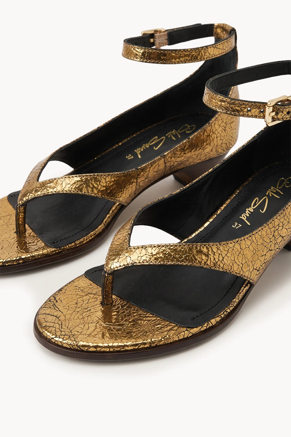 Brisa Marbella Sandal, Antique Gold — 02 close-up