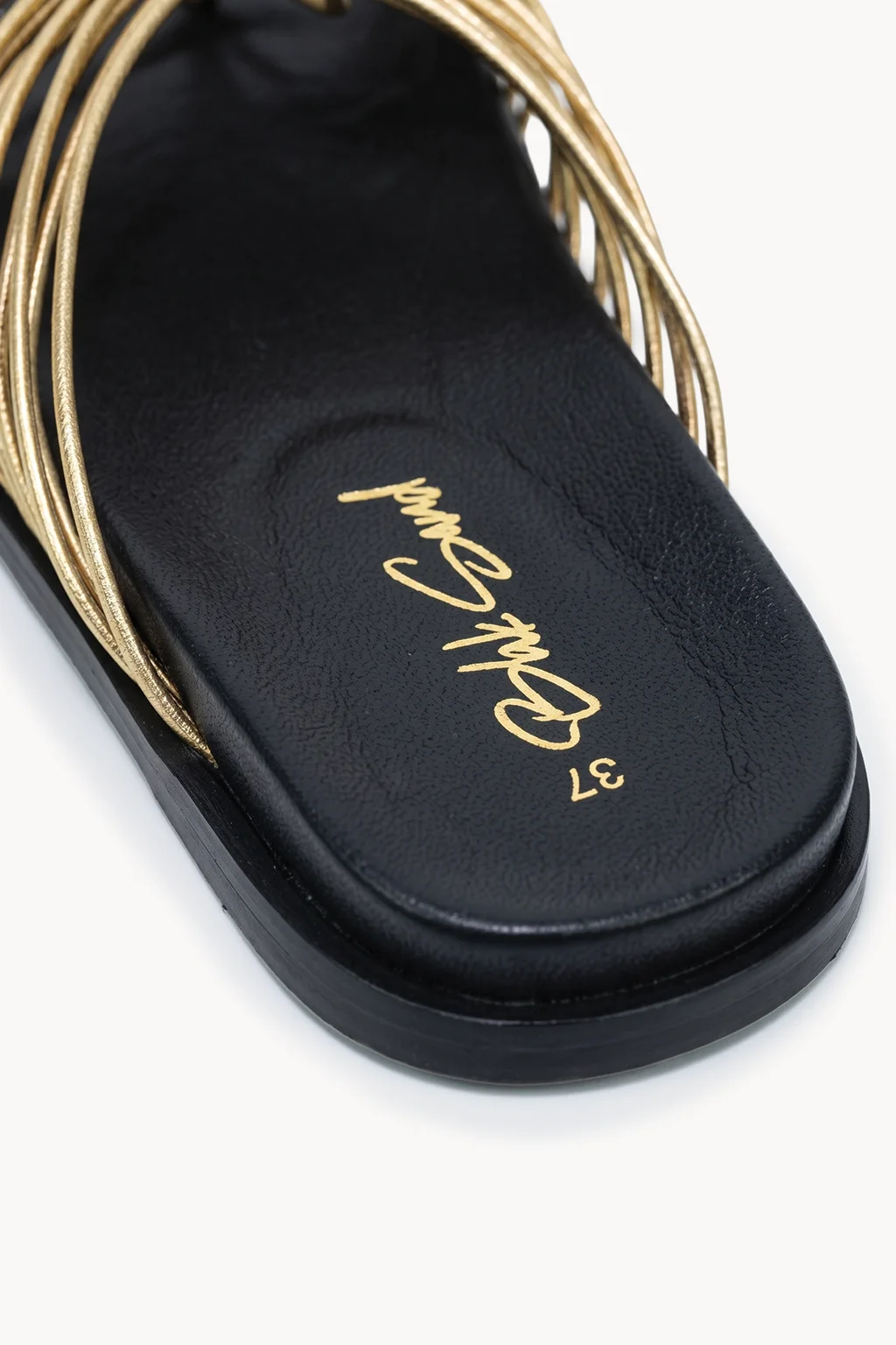 Oro Intrecciato Slide, Gold — 02 close-up