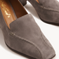 Toledo Suede Loafer Heel – Grey, close-up