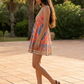 Trenzada Cognac Woven Heel – Tobacco, on model