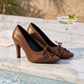 Belladonna Lace-Up Heel – Brown