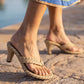 Arena Dorada Heel Sandal