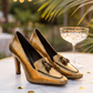 Aurelia Metallic Pump Heel – Ruggine Gold
